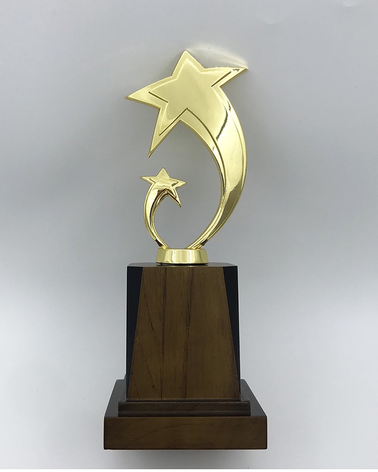 SP1008合金个性造型奖杯 星星配搭奖杯奖品 装饰个性摆件