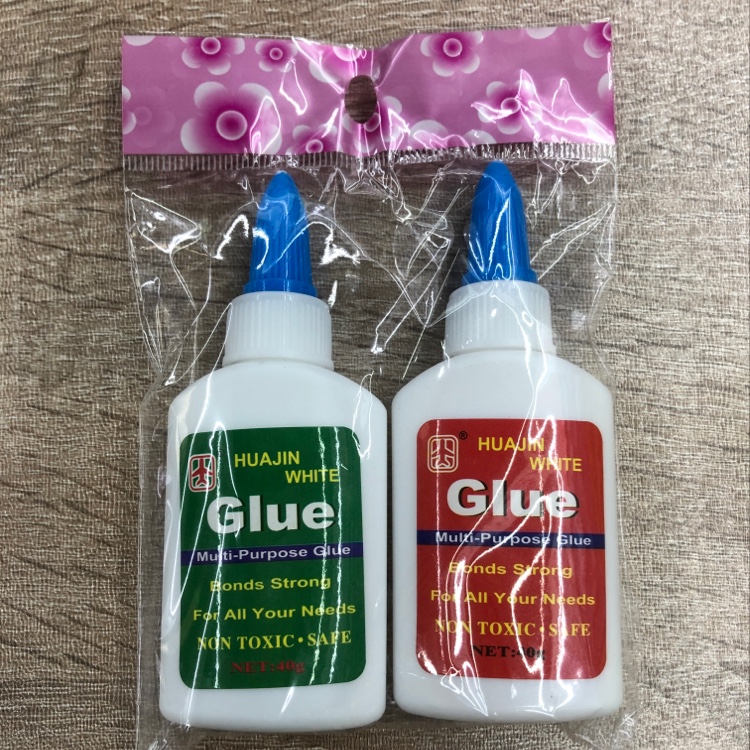 2支白乳胶opp袋包装