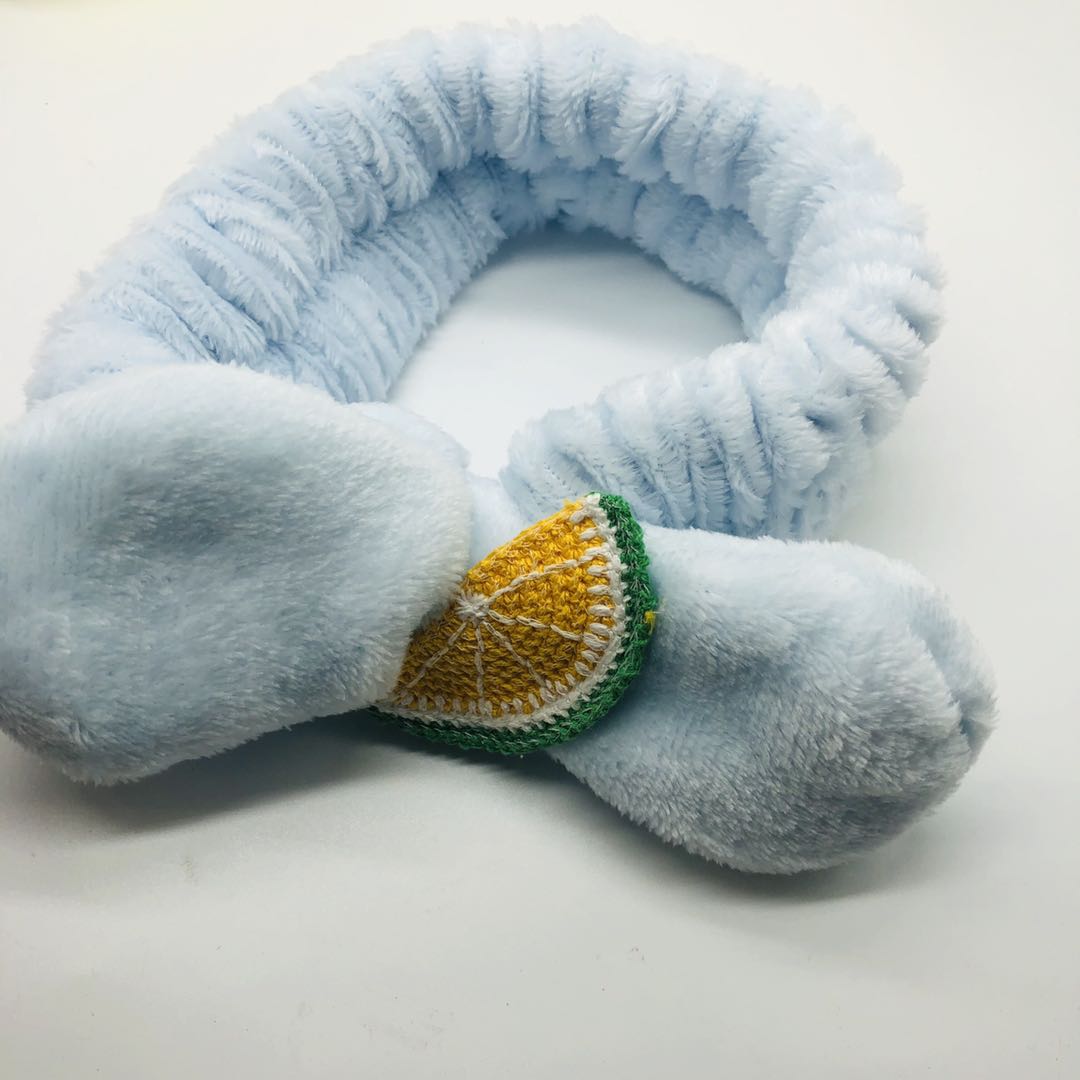 Korean love rabbit ears headband cute wrap bow face wash headband women sports yoga hair accessories Item Picture