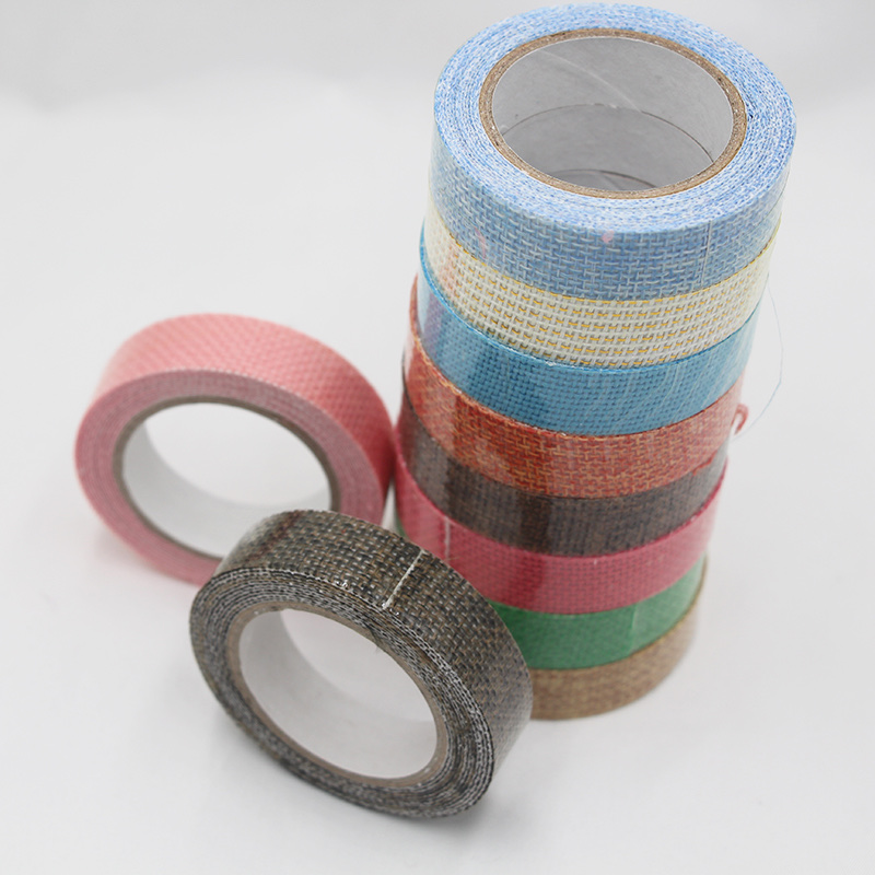 跨境电商麻布印花烫金装饰胶带详情图1