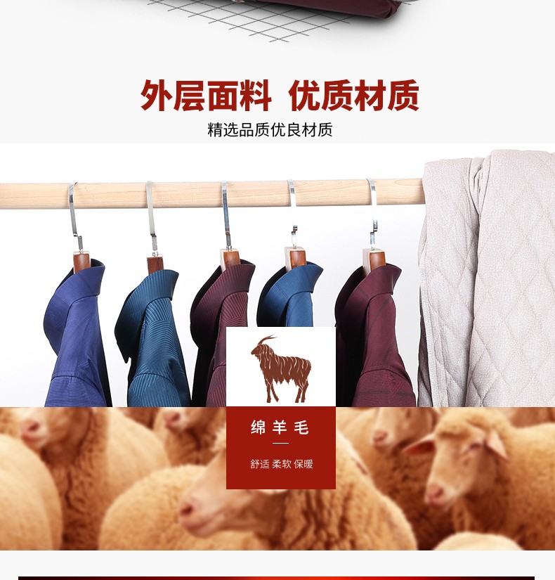 The new thickened cashmere return shirt for men is the top choice for business and casual winter. It is a warm long-sleeved shirt for men detail image 5