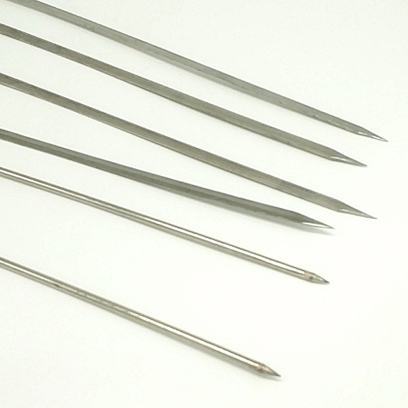 Bag 5pcs stainless steel grill fork U-shaped grill needle skewer Skewer Skewer Wooden handle flat stick details Picture