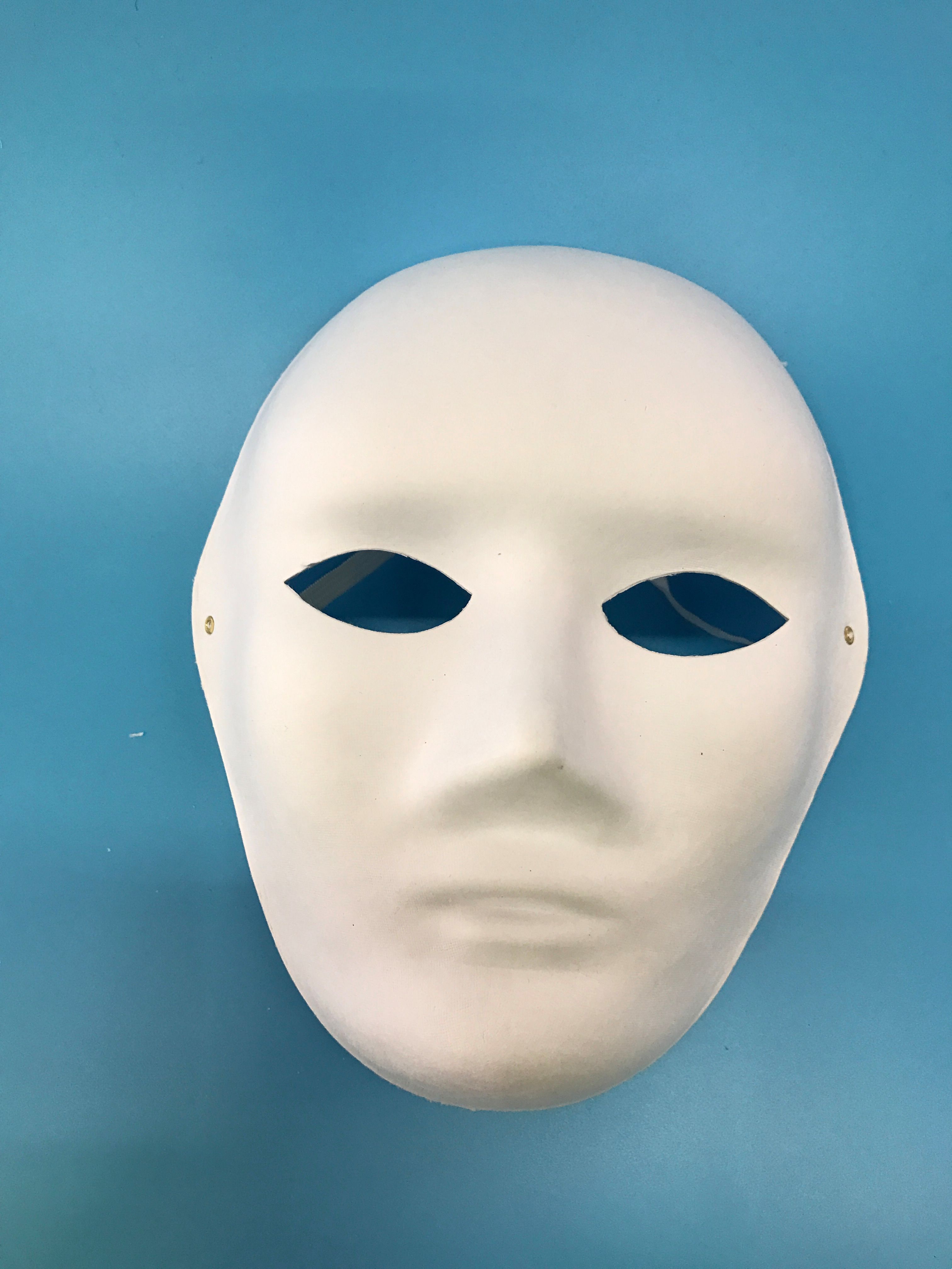 DIY彩绘面具白色男人款可涂鸦手绘儿童领奖面具