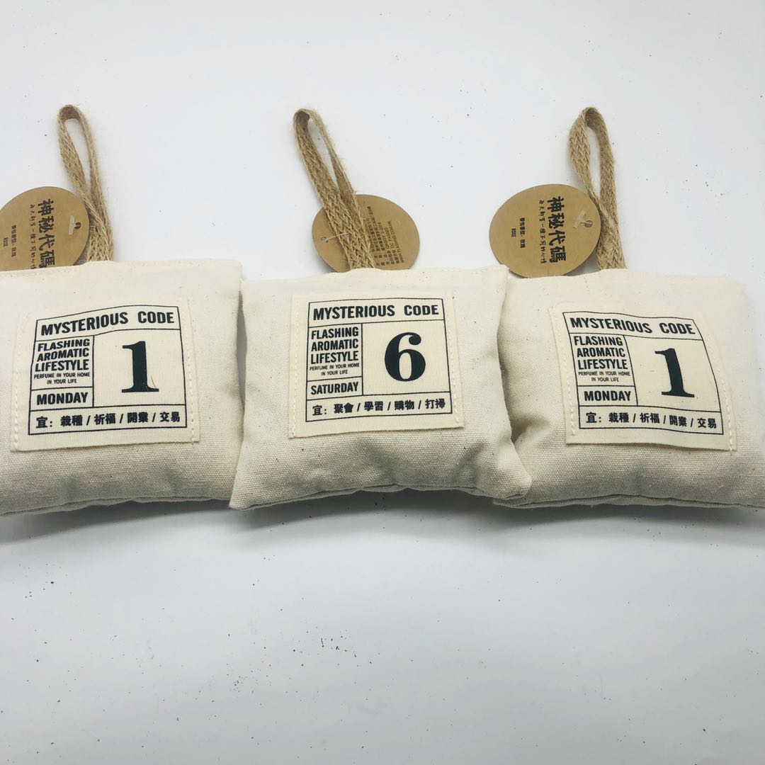 2020 Fresh Week sachet Sachet Cotton linen wardrobe car pendant carry-on bag sachet popularity