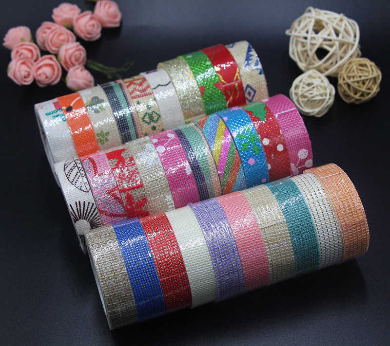 跨境电商麻布印花烫金装饰胶带详情图10