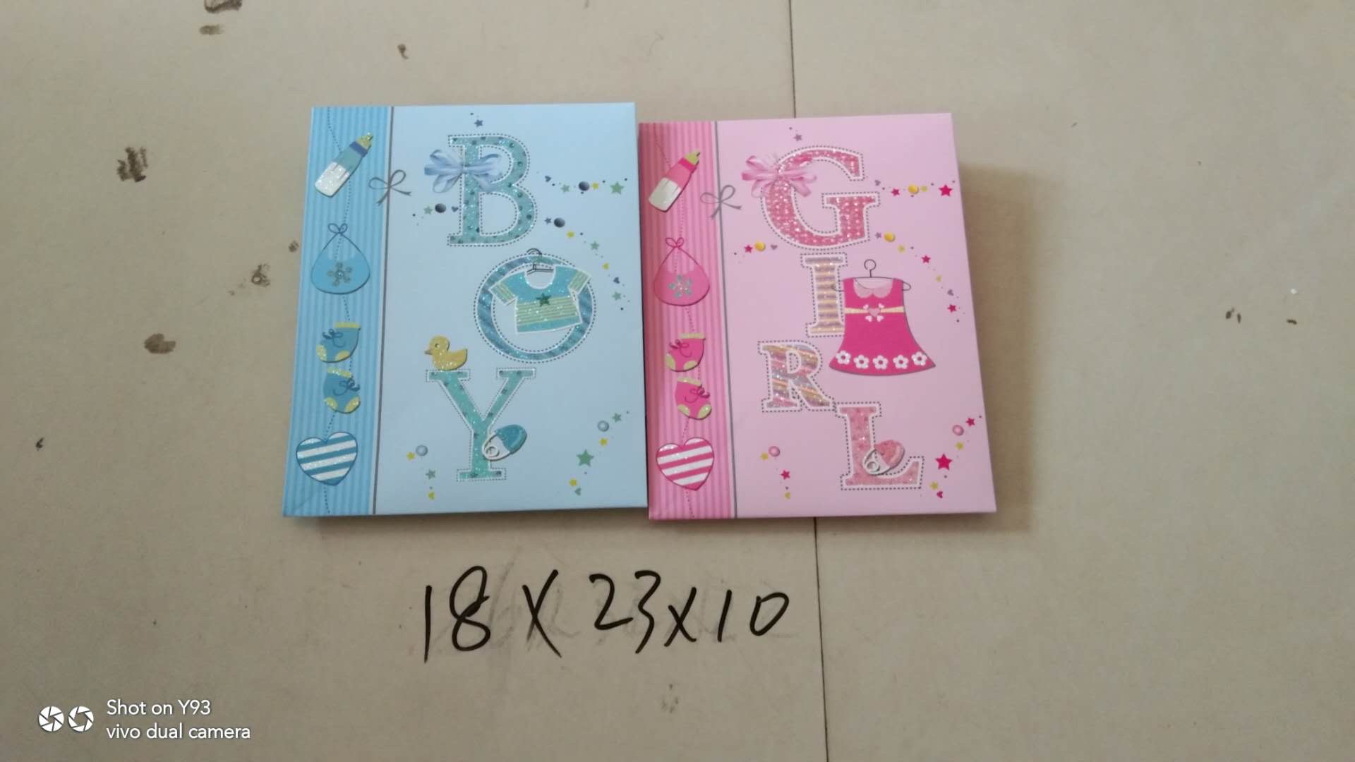 蓝色BOY粉色GIRL婴儿主题装饰盒宝宝连帽卡通母婴用品定制礼盒精品包装盒定制塑料圣诞礼品袋Bag伴手礼详情2