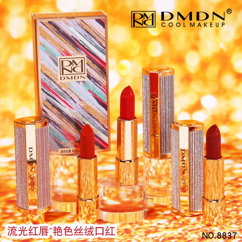 DMDN流光红唇 艳色丝绒口红 哑光雾面 耐水 耐汗 不易沾杯唇膏