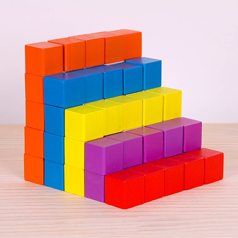 100粒精装 彩色立方体积木 2cm详情图5