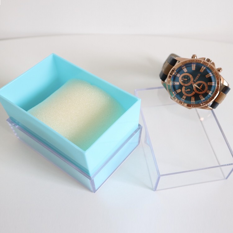 Plastic watch box, C-shaped transparent watch box, gift box, acrylic in stock, custom-made, factory direct sales detail image 4