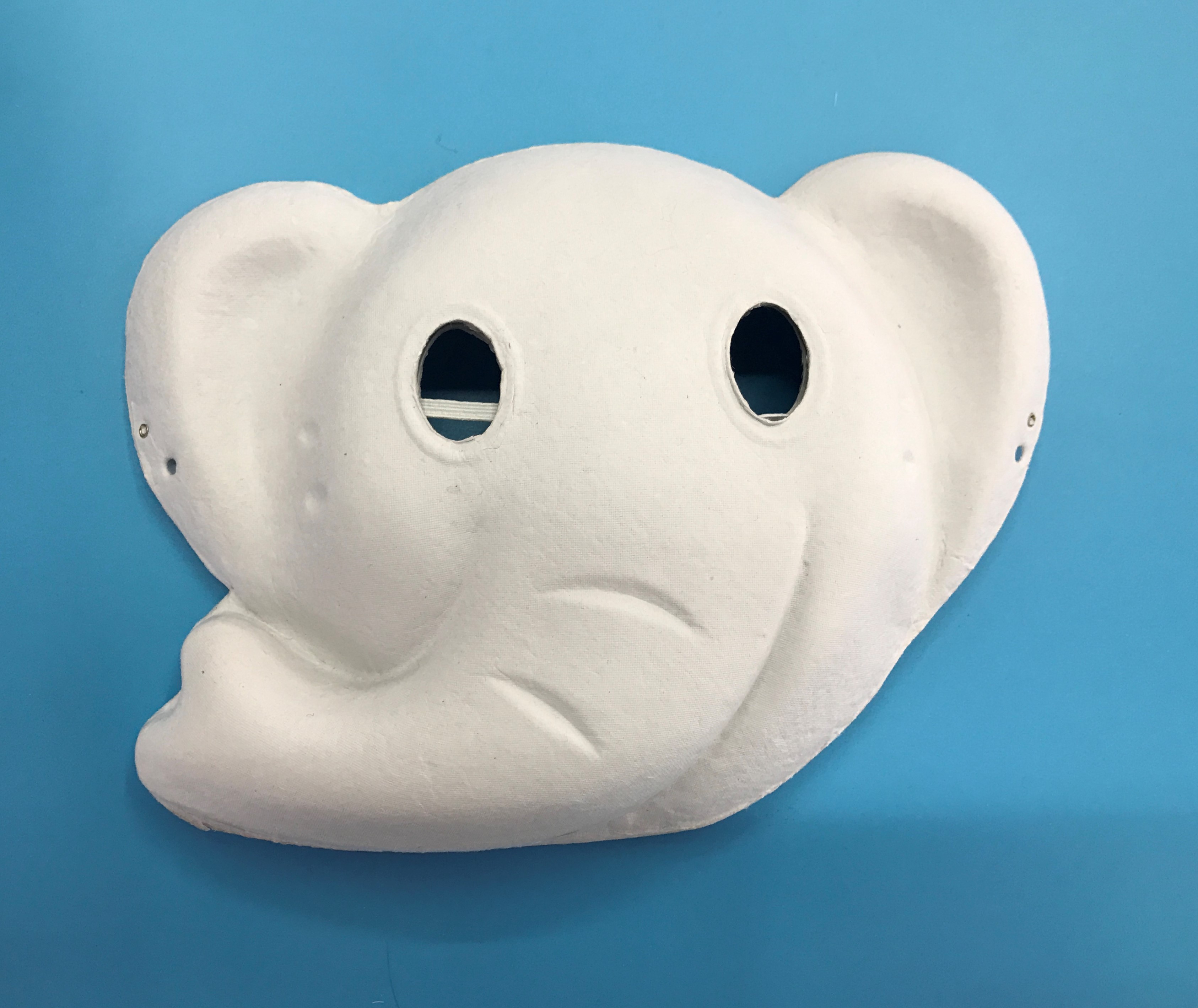 小象款一次性DIY彩绘面具儿童绘画面具激发孩子想象力个性创作详情图1