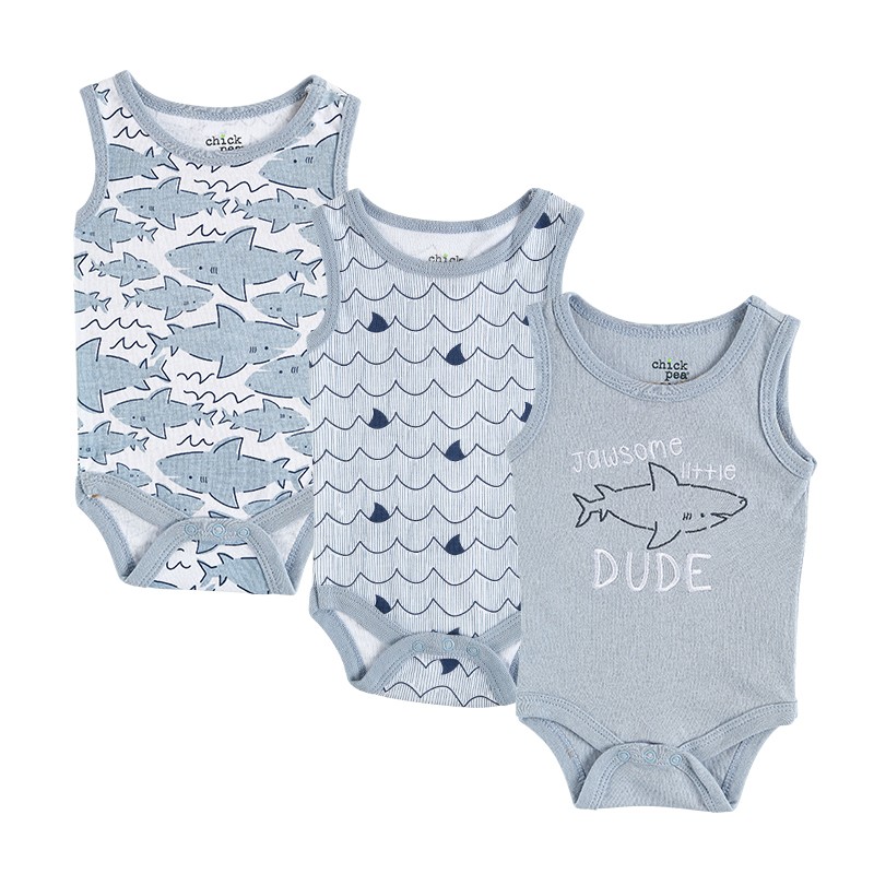 新款婴儿童无袖连体衣男款夏季背心三角哈衣新生儿包屁衣宝宝爬服详情图1
