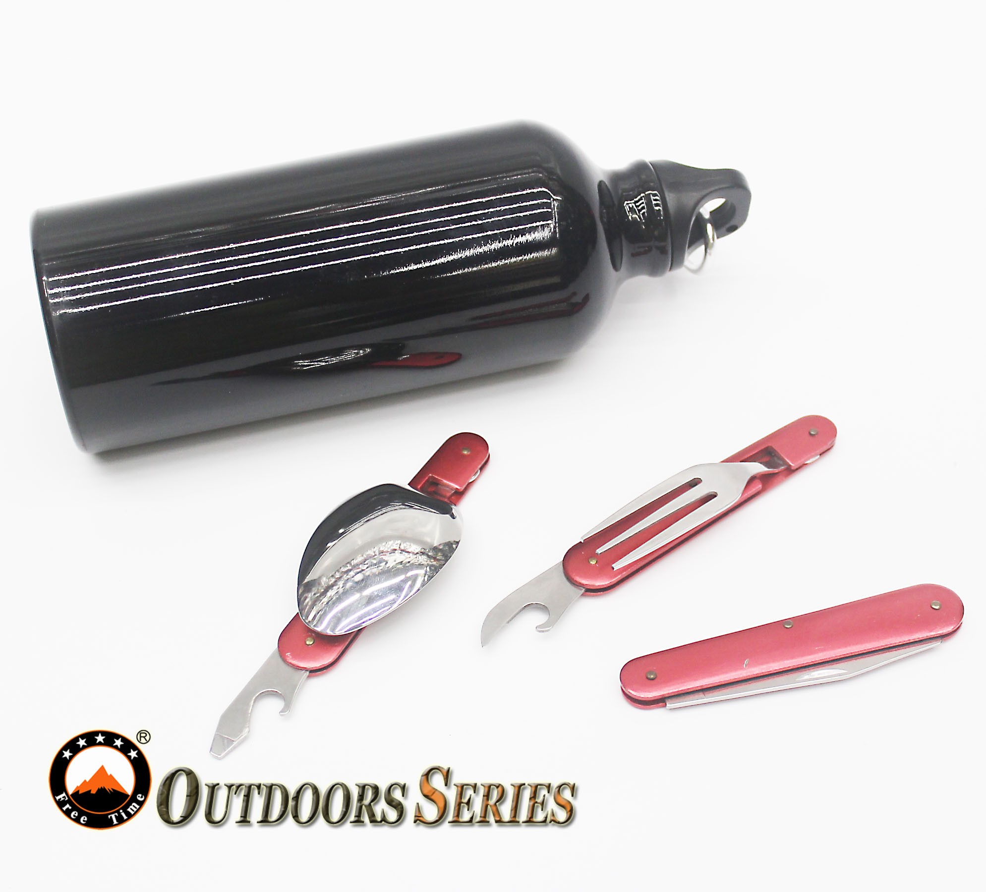 Aluminum kettle set, travel set, tableware and supplies, outdoor sports kettle set, knife, fork and spoon set pic 7