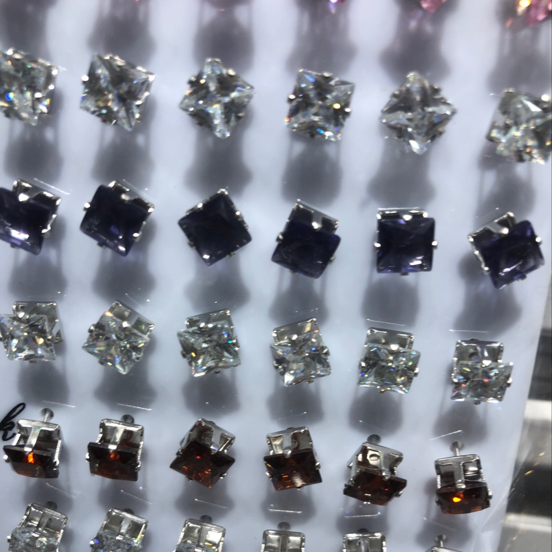 流行饰品锆石耳钉