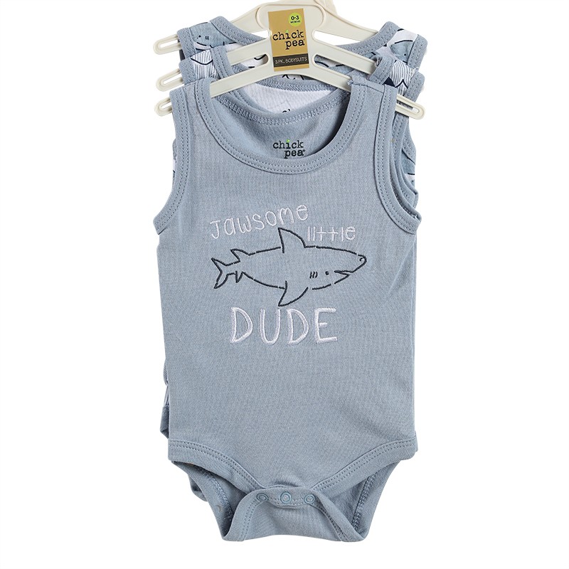 新款婴儿童无袖连体衣男款夏季背心三角哈衣新生儿包屁衣宝宝爬服详情图5