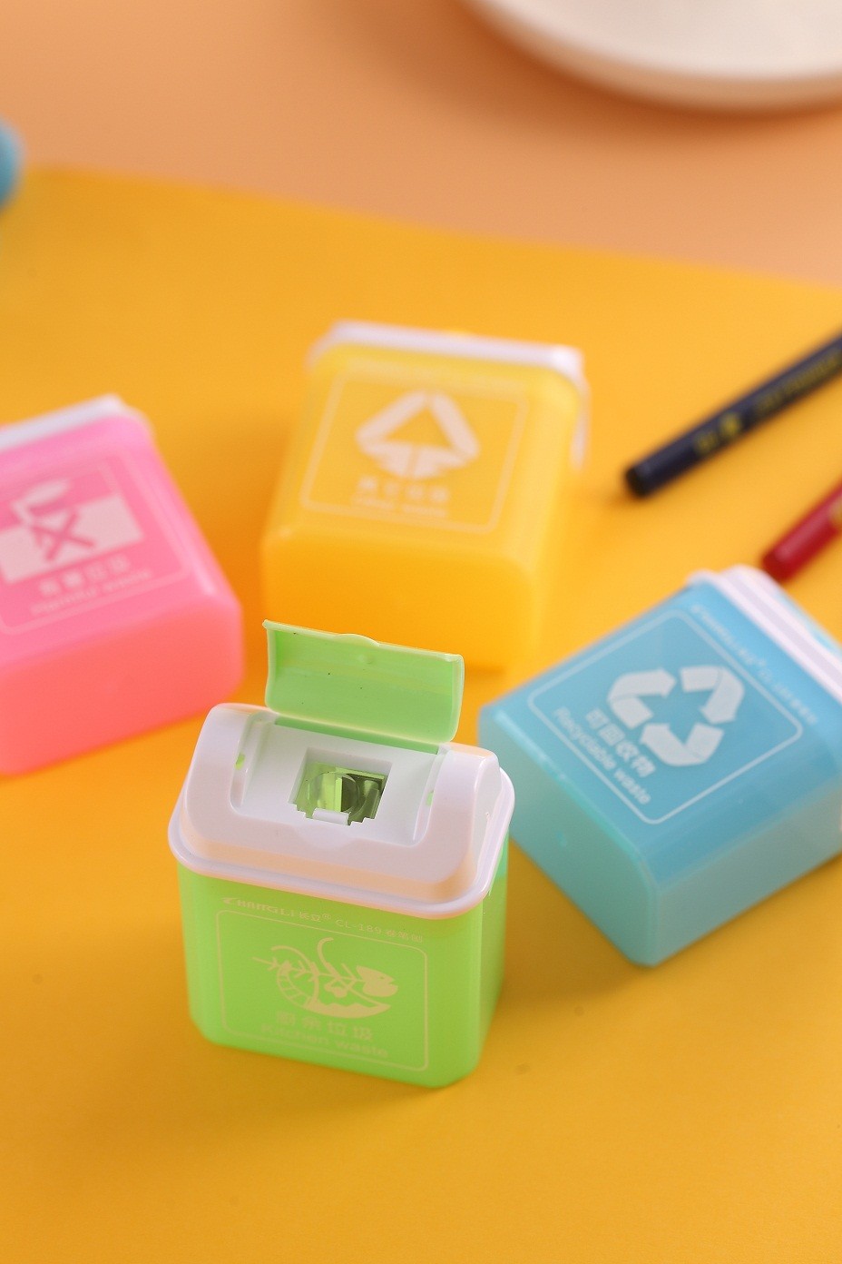 Changli 189 Office single-hole pencil sharpener for garbage classification, small pen sharpener, student prize detail image 1