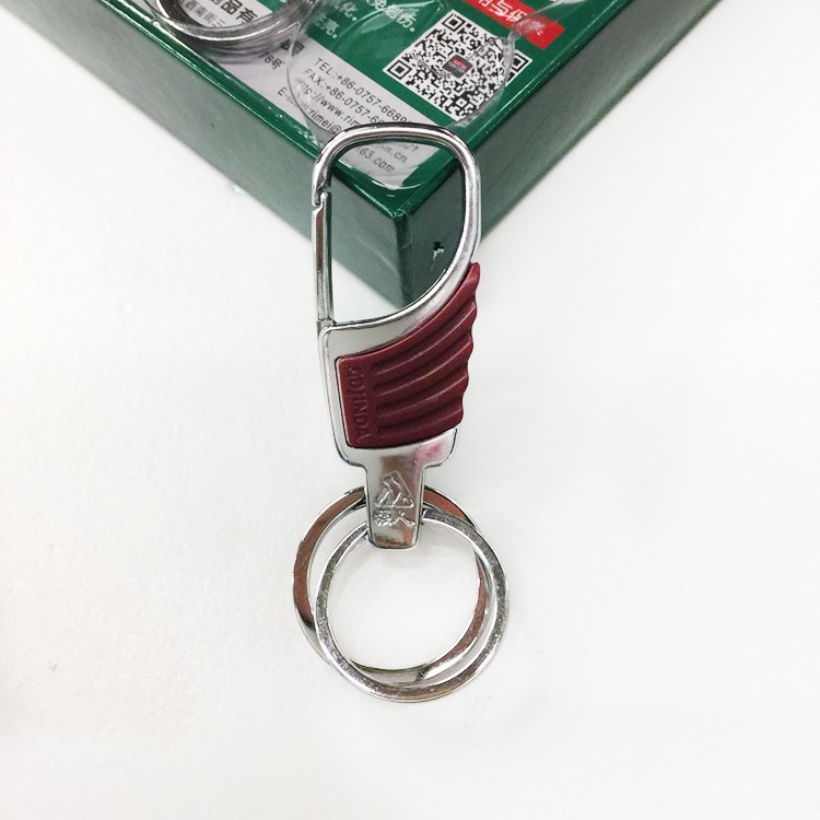 Strong Person Keychain Stainless steel metal Double Ring keychain 431 detail image 4