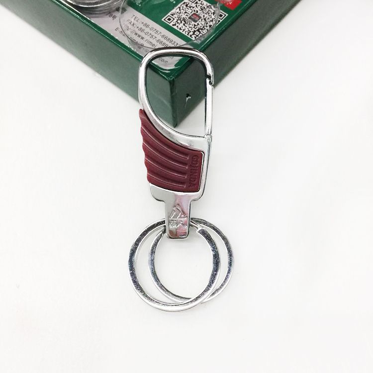 Strong Person Keychain Stainless steel metal Double Ring keychain 431 details Picture