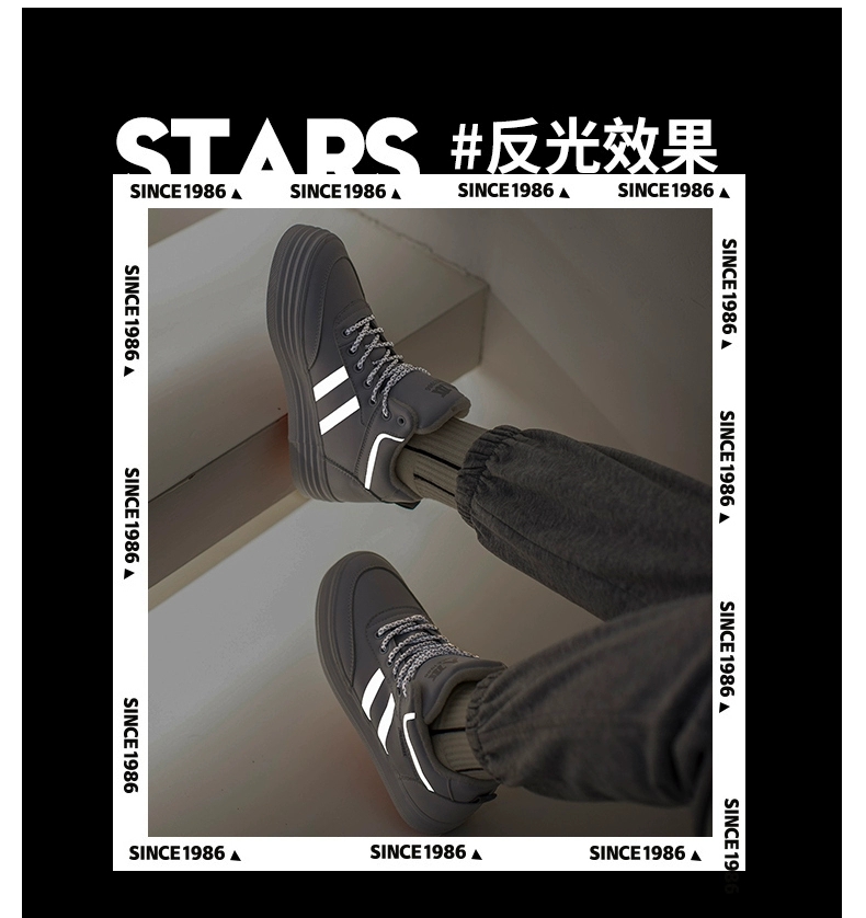人本秋季新款中帮时尚潮流板鞋女爆款韩版帆布鞋休闲鞋详情图7