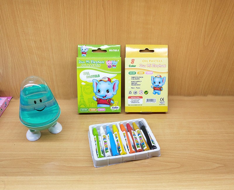 Dori Elephant 8-color oil pastels, smooth and special offer, 6-jiao crayons, student drawing, doodle stationery, prizes, customizable wholesale available detail image 6