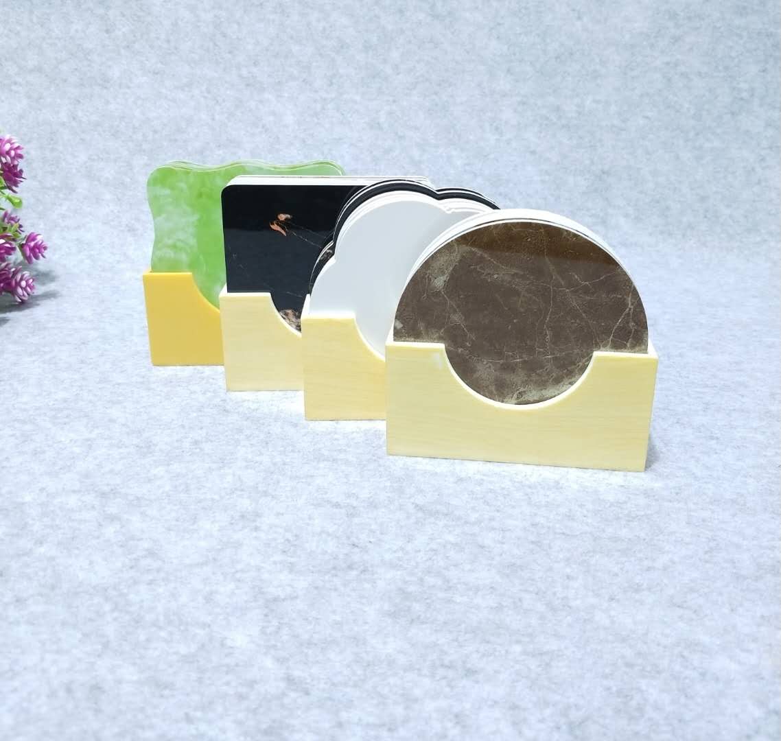 创意家居杯垫定制圆形隔热垫欧式花卉风广告印刷软木杯垫陶瓷防滑