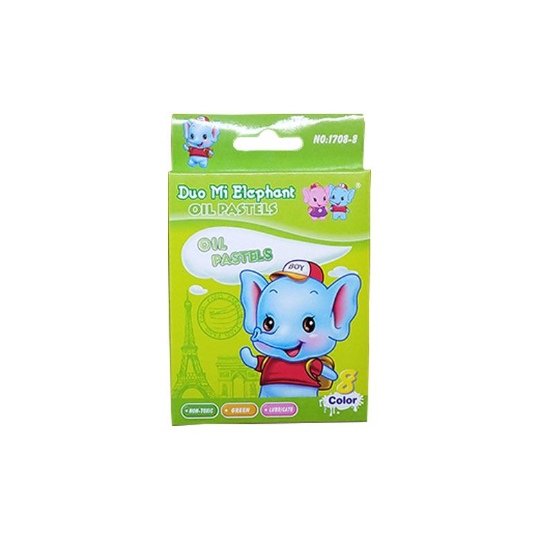 Dori Elephant 8-color oil pastels, smooth and special offer, 6-jiao crayons, student drawing, doodle stationery, prizes, customizable wholesale available Item Picture