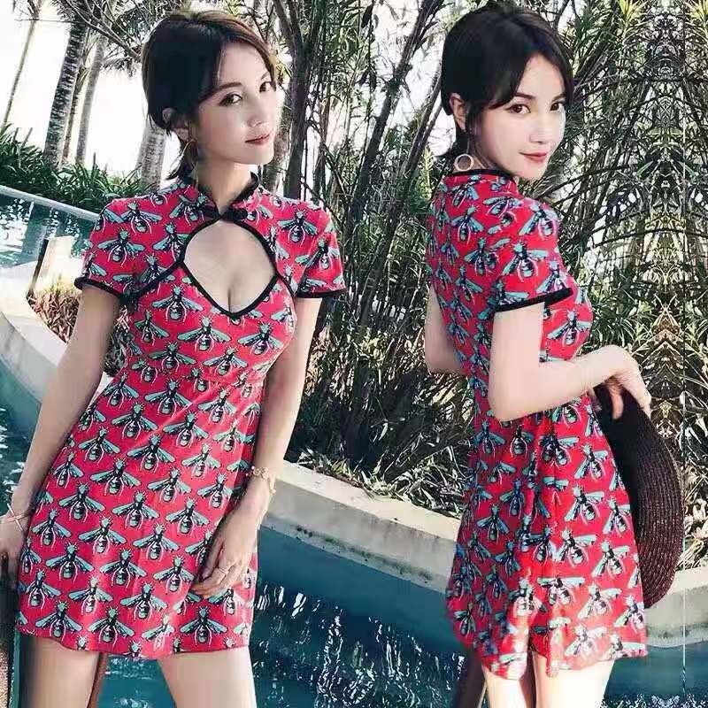 Vintage Flag One-Piece Swimsuit details Picture