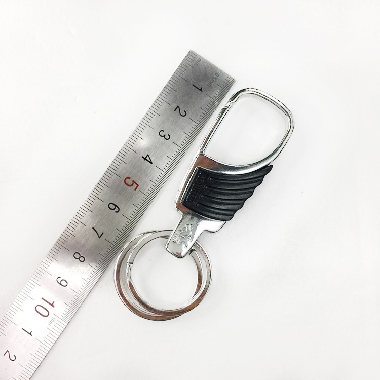 Strong Person Keychain Stainless steel metal Double Ring keychain 431 detail image 3