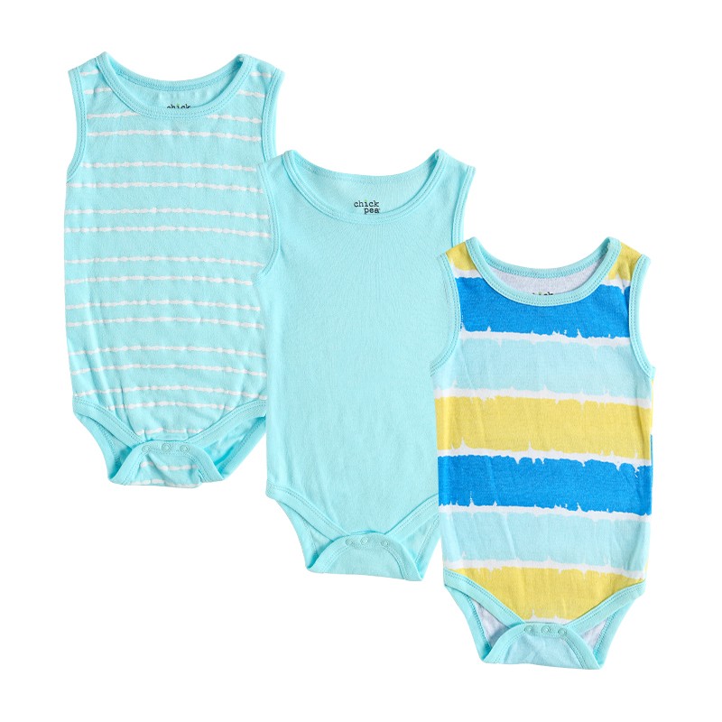 新款婴儿童无袖连体衣男款夏季背心三角哈衣新生儿包屁衣宝宝爬服详情图3