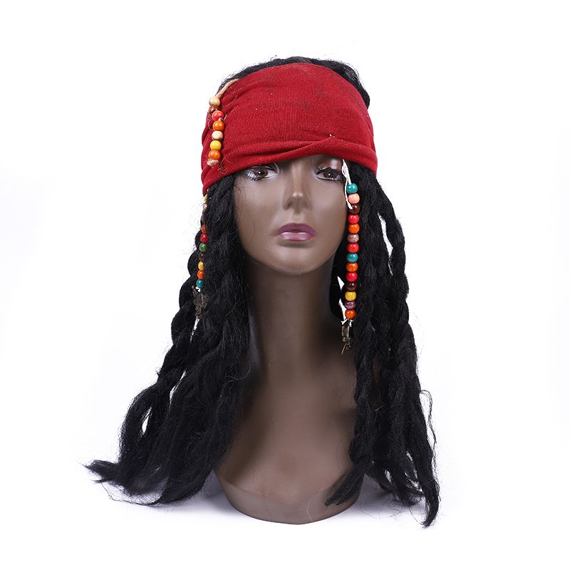 Captain Jack Sparrow costume pirate wig cosplay wig cover