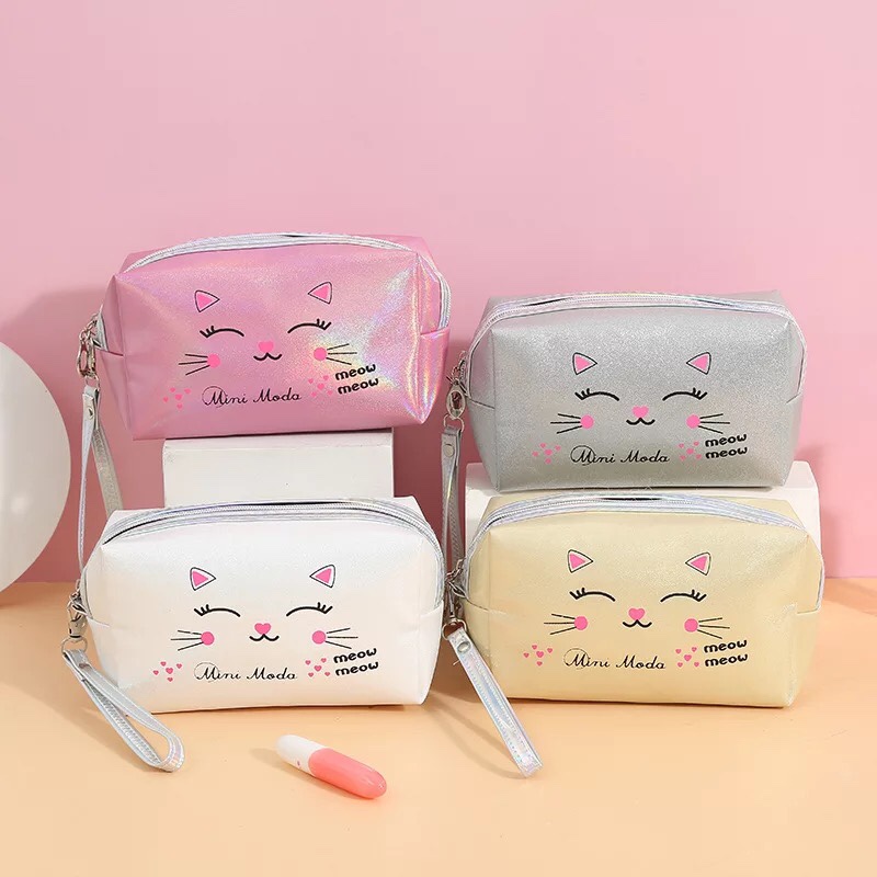 猫咪毛毛八角包化妆包收纳包