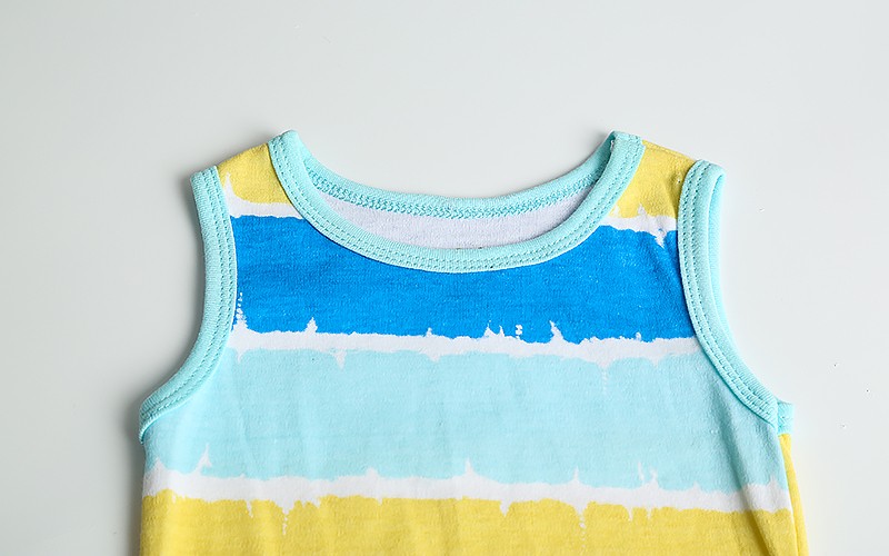 新款婴儿童无袖连体衣男款夏季背心三角哈衣新生儿包屁衣宝宝爬服详情图8