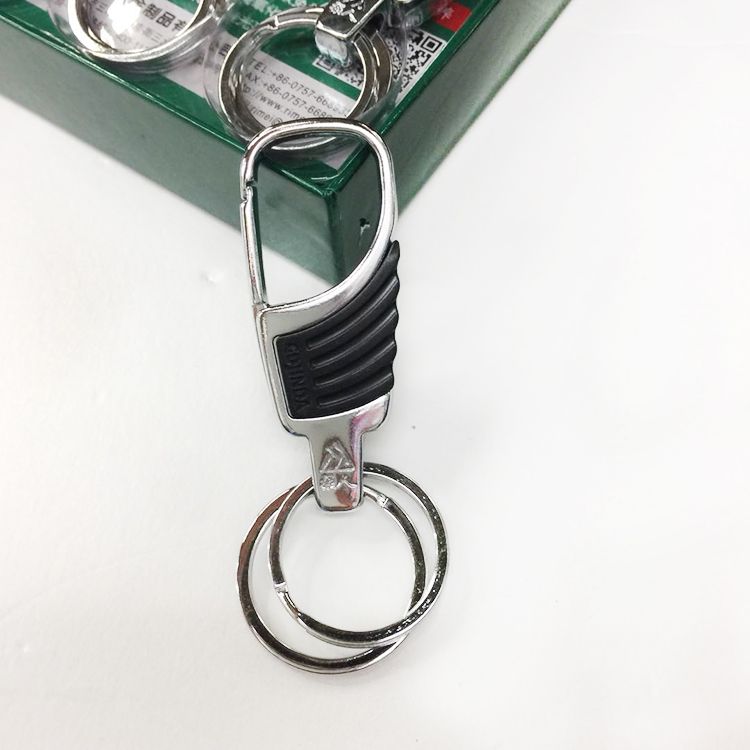 Strong Person Keychain Stainless steel metal Double Ring keychain 431 Item Picture