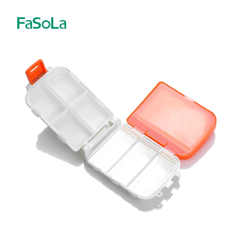 Creative small medicine box, portable one-week dispensing medicine box, portable storage mini folding medicine box Item Picture