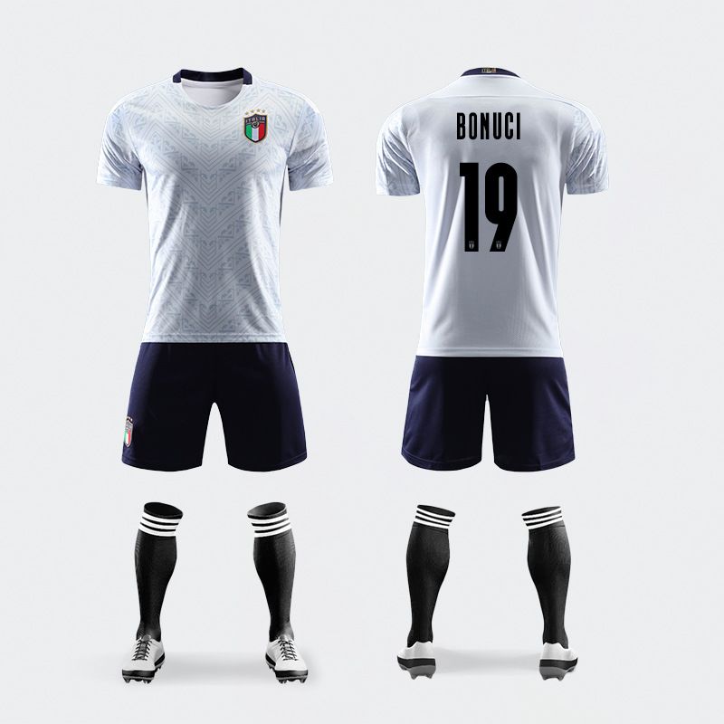 2021意大利球衣男潮足球服套装国家队客场博努奇比赛训练定制印字产品图