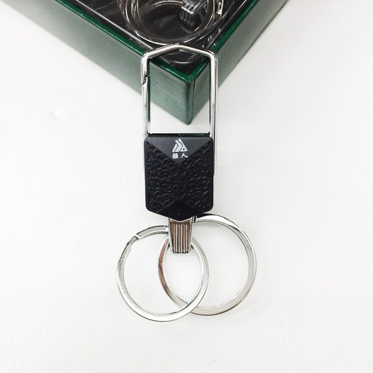 Strong Person Keychain Stainless steel Double Ring keychain 468 detail image 5