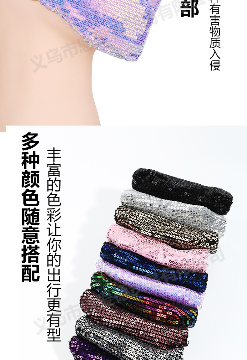 成人时尚亮片口罩防尘透气防风可水洗纯棉黑女潮款防晒口鼻罩【外贸专供】详情图8