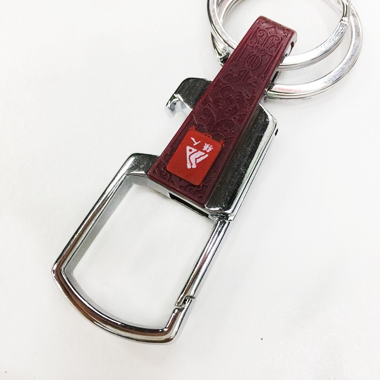 Strong Person Keychain Stainless steel Double Ring Keychain 472 box set detail image 1
