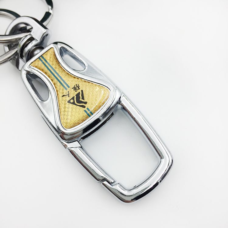 Strong Person Keychain Stainless steel Metal Double Ring Keychain 469 box set Specification image