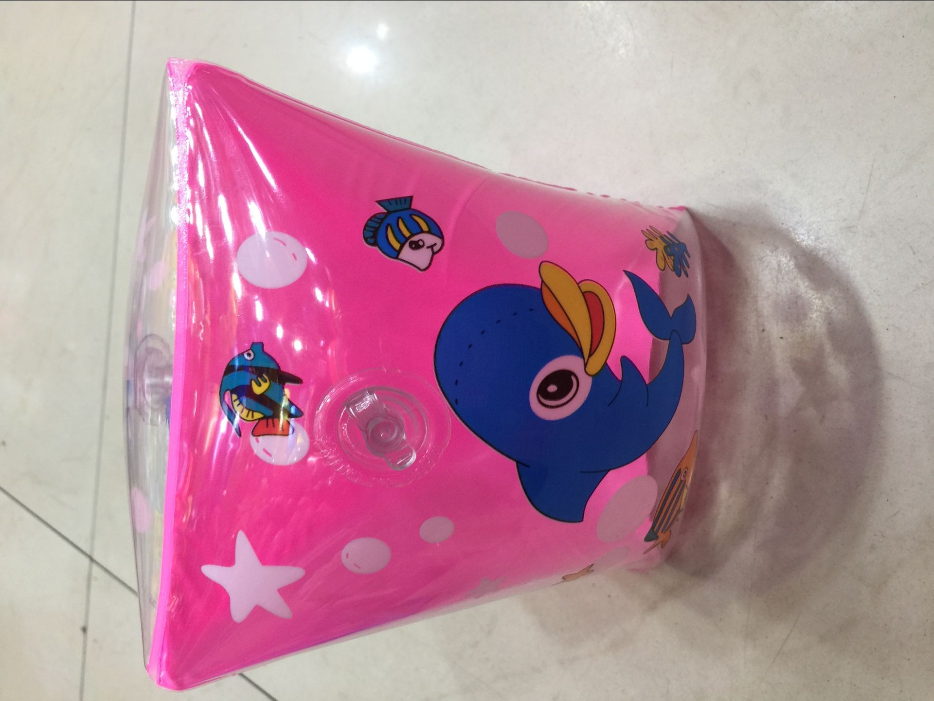 游泳装备儿童游泳水袖 冲气囊 手臂圈 保护圈 儿童透明水袖 粉色详情图8