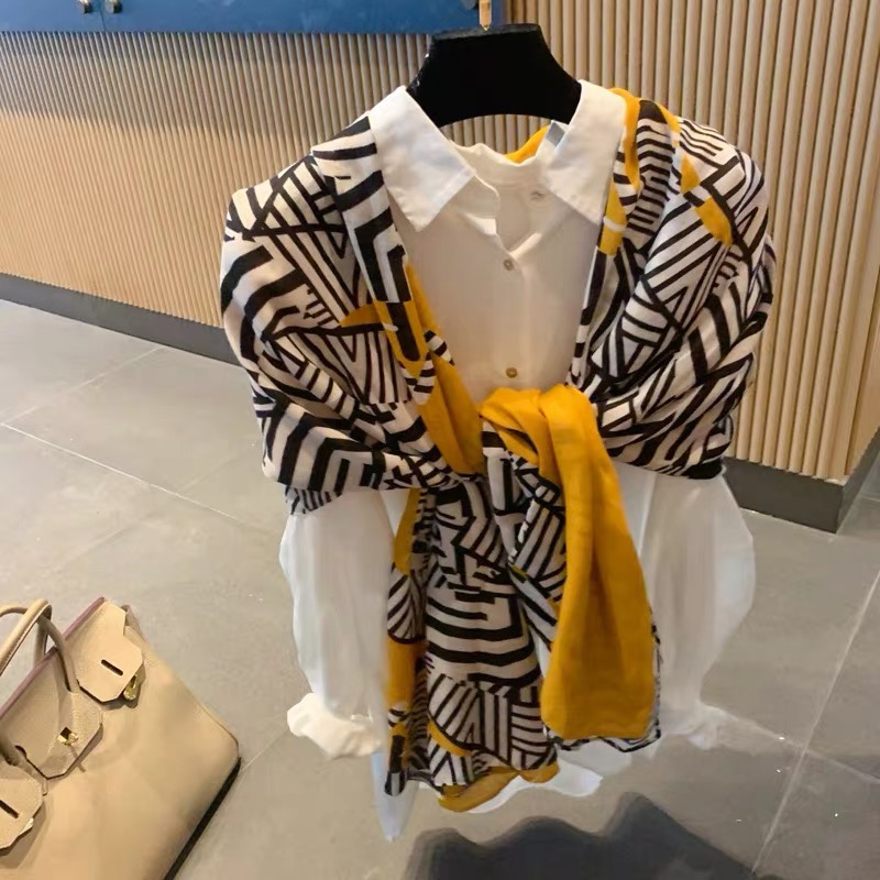 爆款新款斑马纹围巾外贸披肩厂家直销海边度假细节图