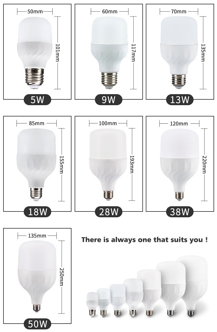 led bulb Galaxy II bollard bubble household energy-saving lamp white light yellow light workshop lighting high-power light source Specification drawing