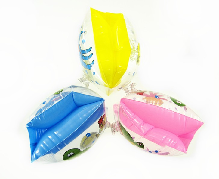 游泳装备儿童游泳水袖 冲气囊 手臂圈 保护圈 儿童透明水袖 粉色详情图3