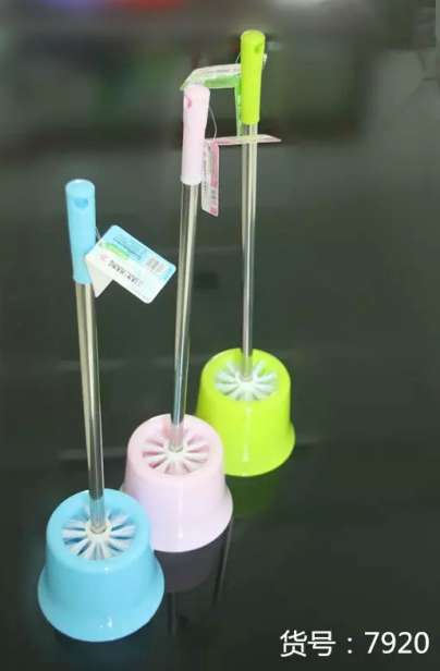 3 color stainless steel toilet brush high quality plastic household cleaning products thumbnail
