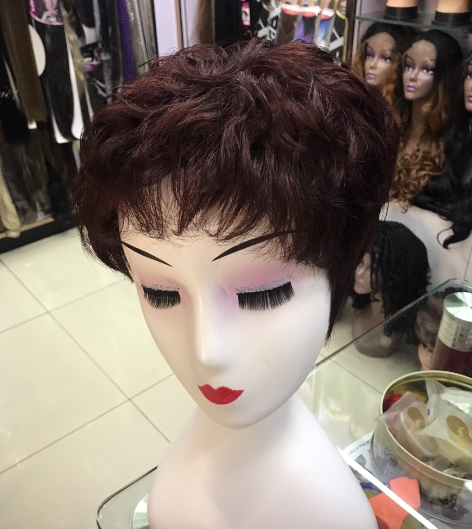 中老年真发全手织头套