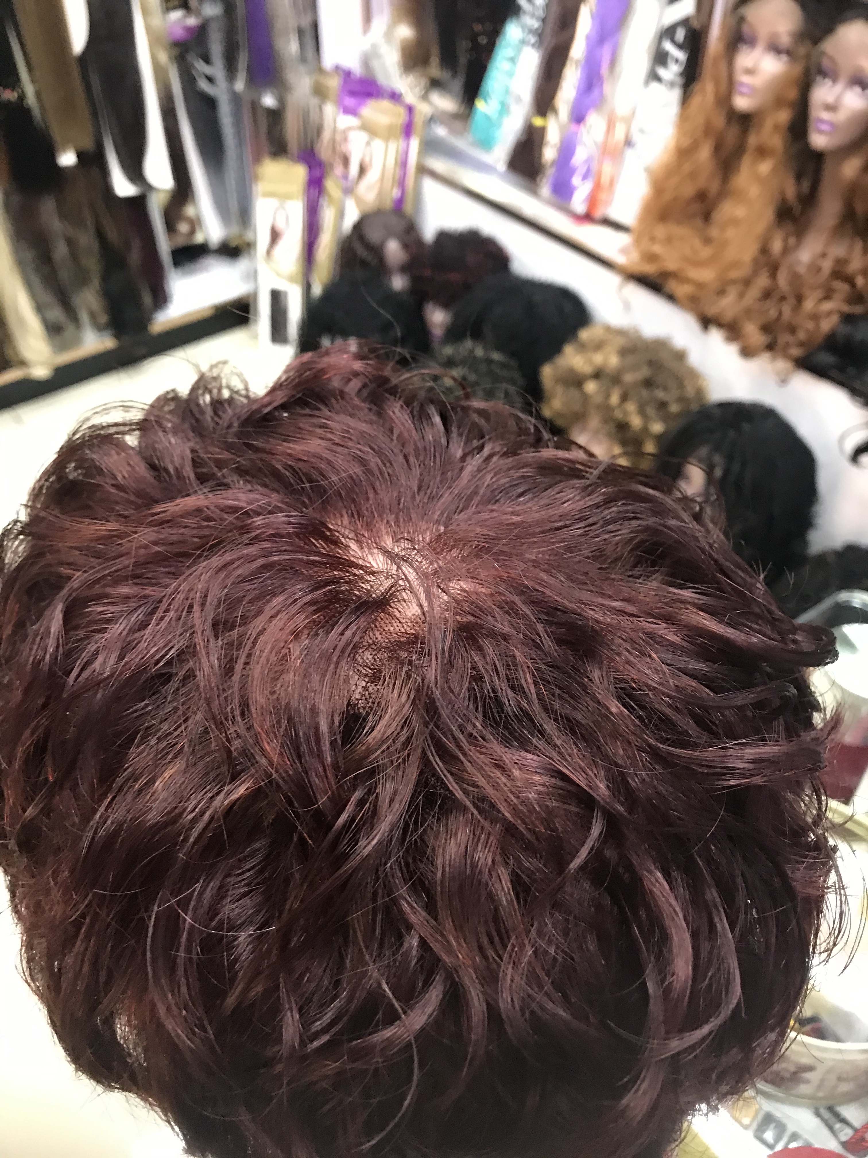 中老年真发全手织头套产品图