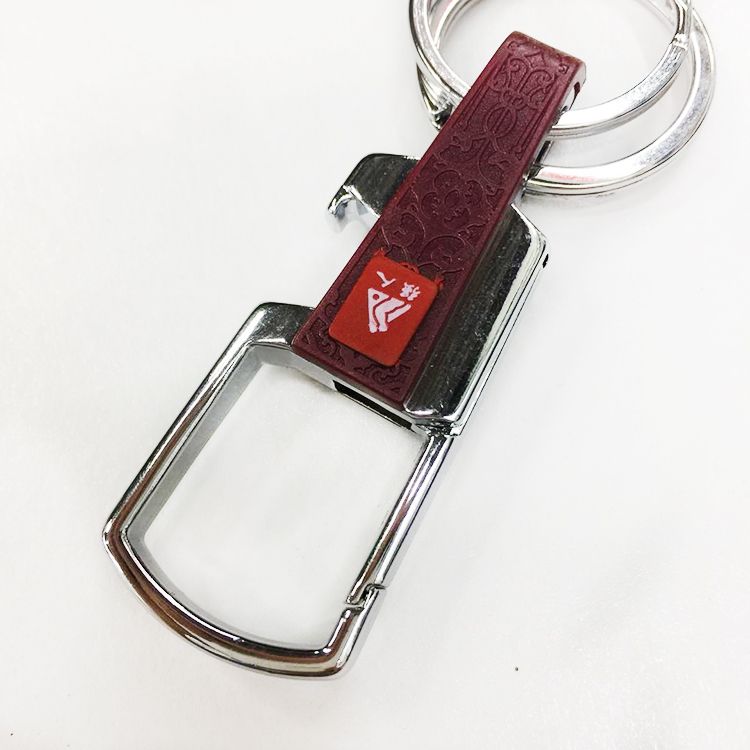 Strong Person Keychain Stainless steel Double Ring Keychain 472 box set details Picture