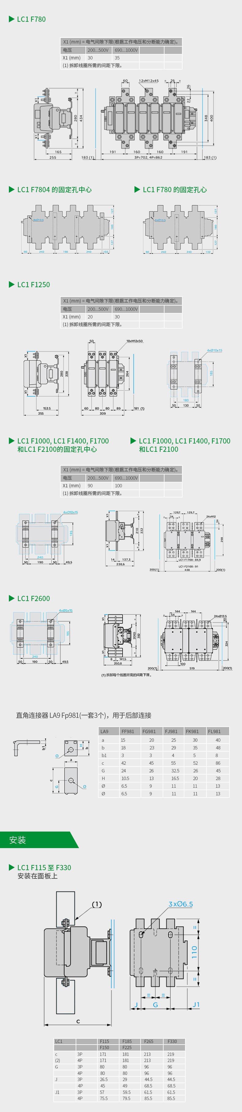 亿汉格原装正品低压接触器LC1-F1504M7详情6