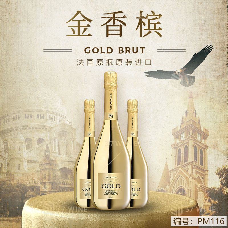 法国香槟 金香槟 GOLD BRUT (中文标)