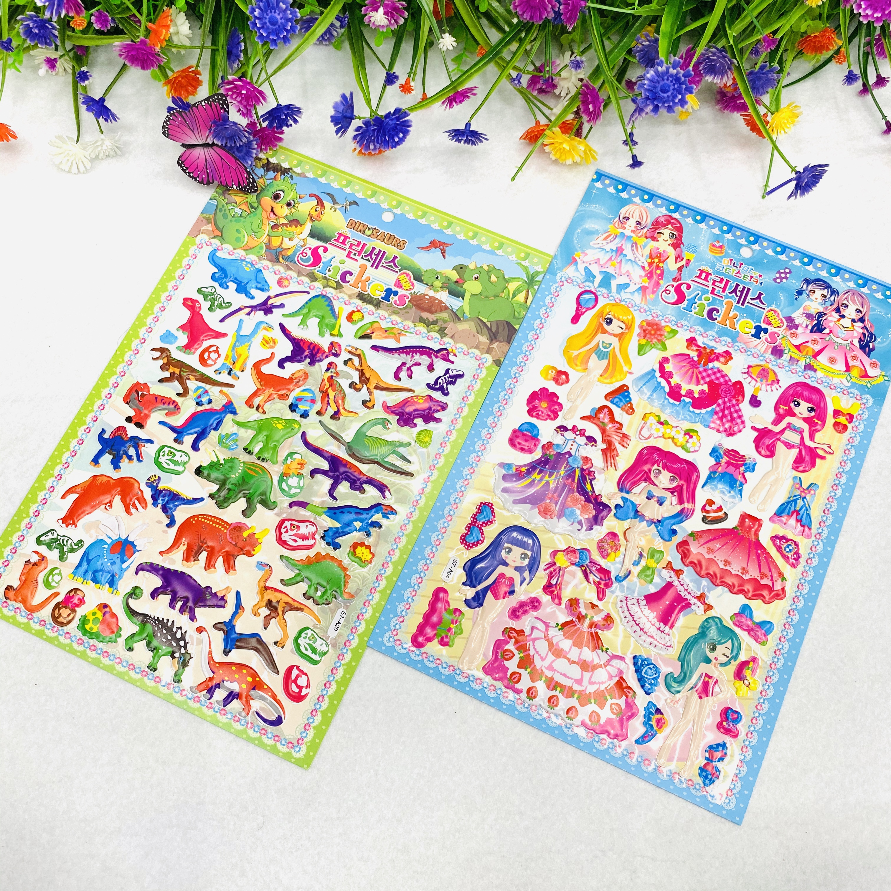Children's dress-up bubble stickers cartoon girl stickers Item Picture