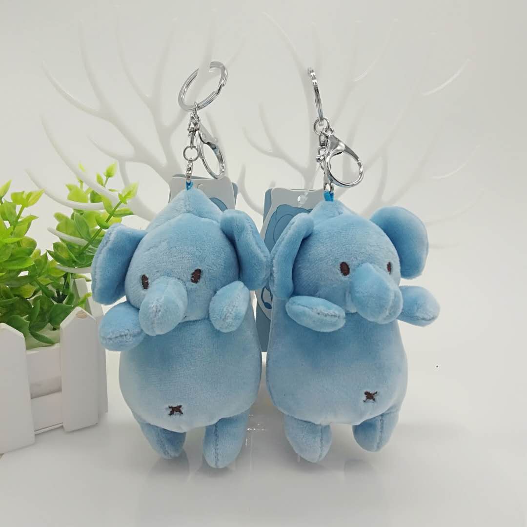 Creative cartoon doll plush toy elephant doll pendant Doll key chain doll bag pendant